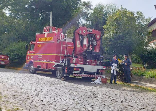 Bombeiros Militares de Bento atendem ocorrência em Carlos Barbosa