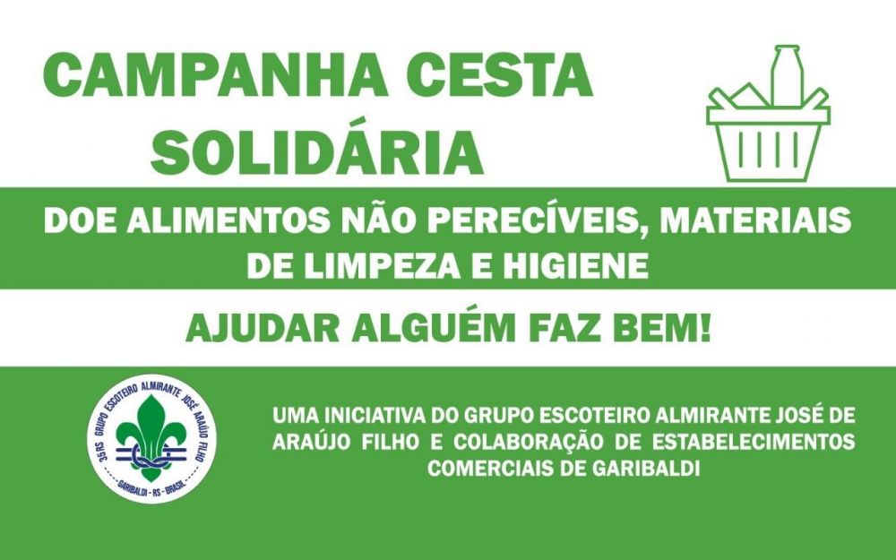Escoteiros de Garibaldi promovem campanha “Cesta Solidária” 2021